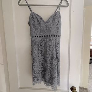 Tobi Grey Lace Dress